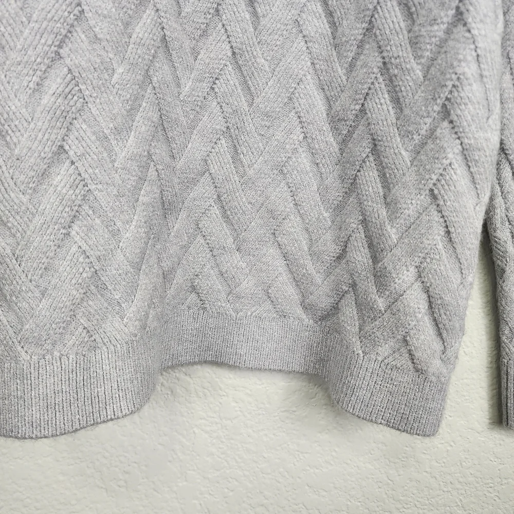 Evolution Mockneck Gray Soft Cozy Sweater Size L